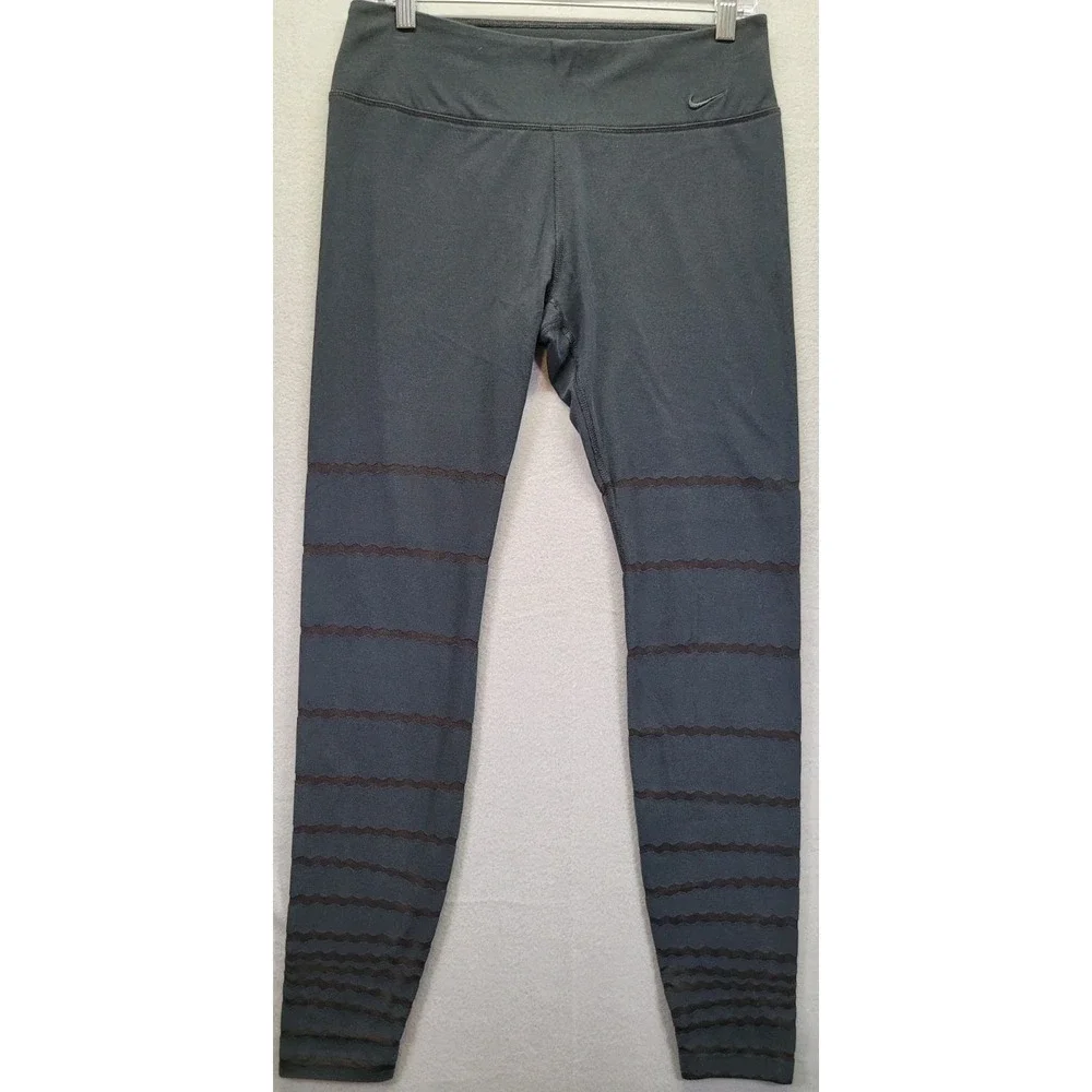 Nike Legend Tight Burnout Training Pants Womens‎ Size Large Black Workout Gym